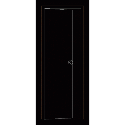 Puerta de 70 cm vista de frente