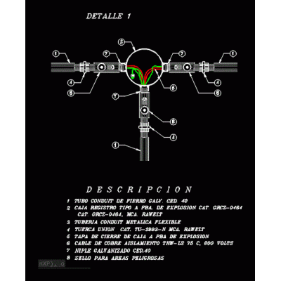 Detalla luminaria anti explosion