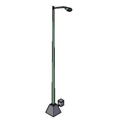 Arbotante con luminario tipo ov - 15