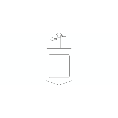 Urinario En Alzado Frontal, 01