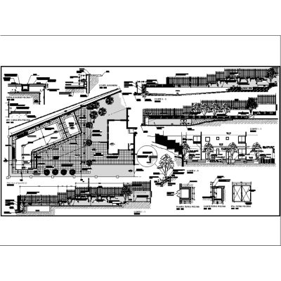 Proyecto arquitectonico de piscina - autocad