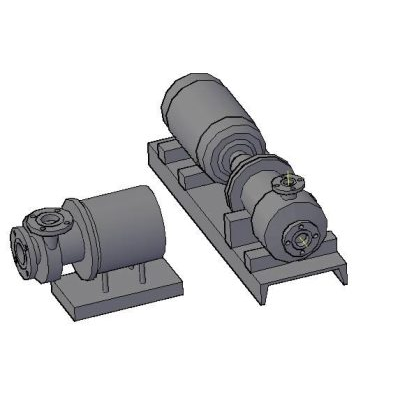 Trois fichiers en 3d-pompes centrifuges-réservoirs coniques&nbsp;; horizontal; échangeur de chaleur vertical