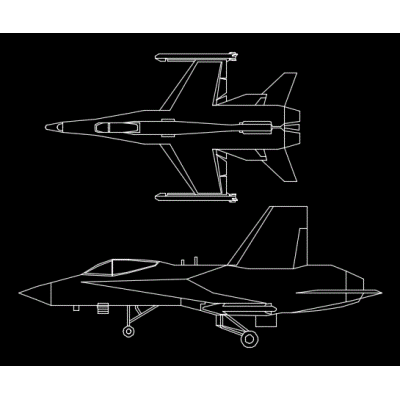 Esquema 2D Avion F14