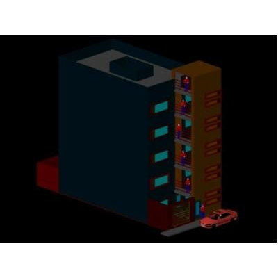 Edificio multifamiliar 3d
