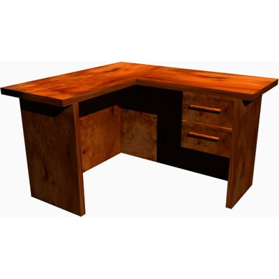 Escritorio en L de Madera