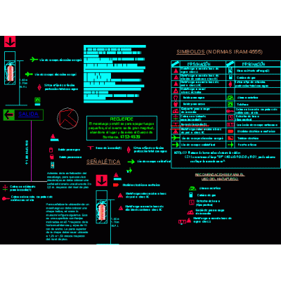 Simbolos para instalaciones de incendio