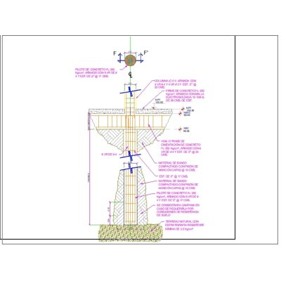 Pilote de concreto - autocad