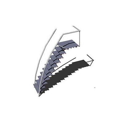 Escalera metalica 3d