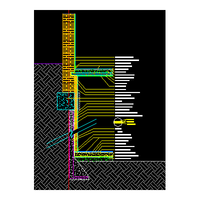 Corte constructivo por cimentacion