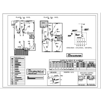 Plano electrico residencial de campo