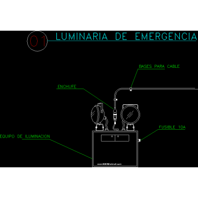 Equipo de iluminacion de emergencia