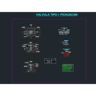 Valvulas de aire y estructura de caja de concreto