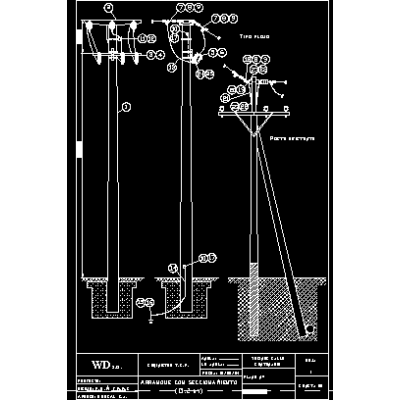 Columna de hormigon comprimido de arranque para media tension 1