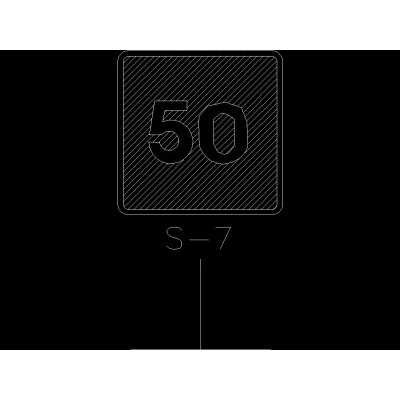 Senal de Limite de Velocidad 50 km/h