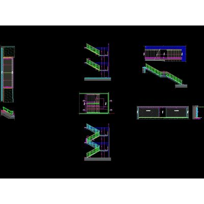 Detalle escaleras metalicas para proyecto