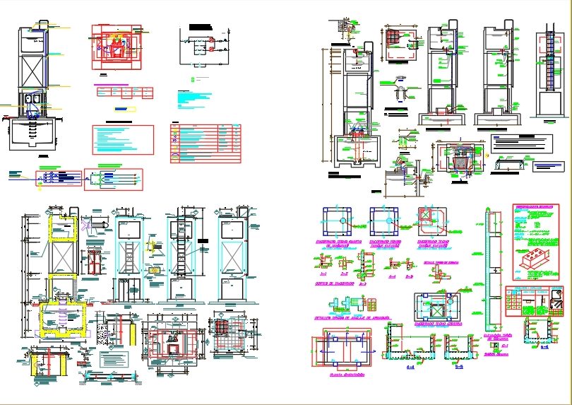 Structural Plan of Elevated Tank in DWG | CAD library