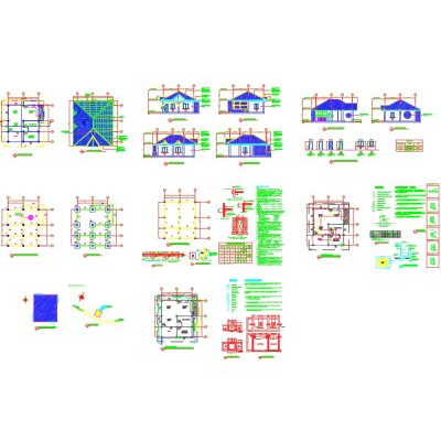 Plano Completo de Casa de un Nivel
