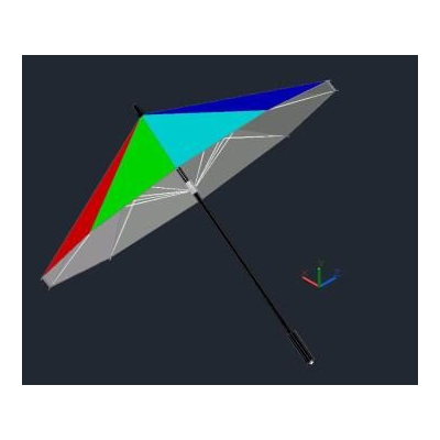 Paraguas Colorido 3D
