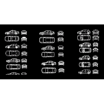 Blocchi di automobili per progetti