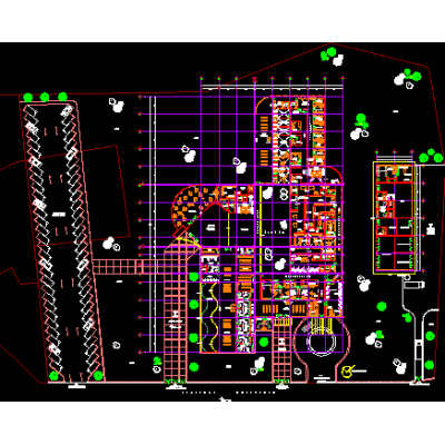 Planta arquitectonica de hospital infantil