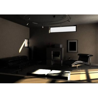 Three dimensional scene in a living room i