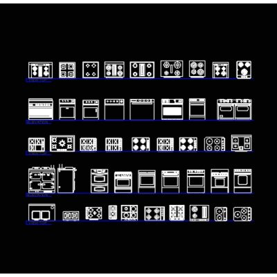 Colección de Cocinas en 2D - Diseño Optimizado