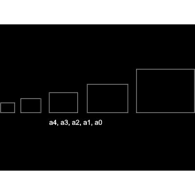 Hoja formato A1 en diferentes escalas para trabajos de autocad