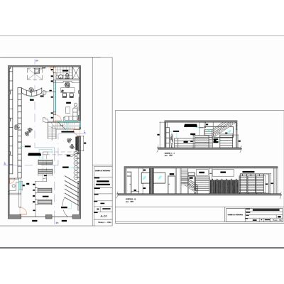 Diseño interior de tienda de venta