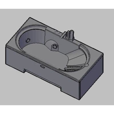 Jacuzzi in 3d and in top view