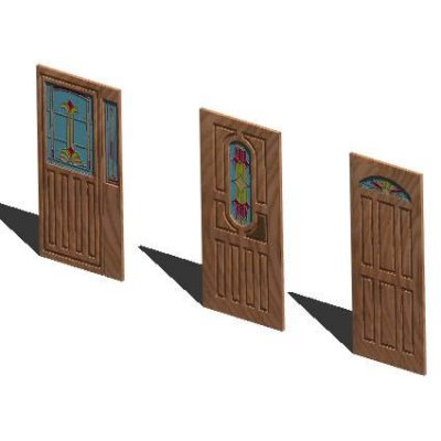 Puertas de Madera con Vitrales