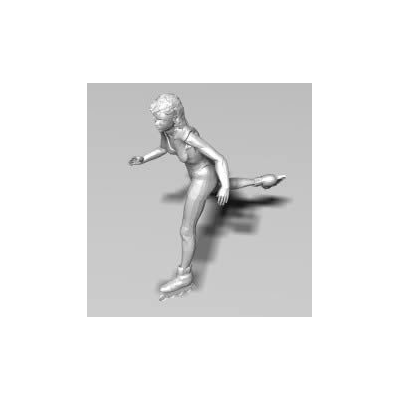 Mujer patinando 3d