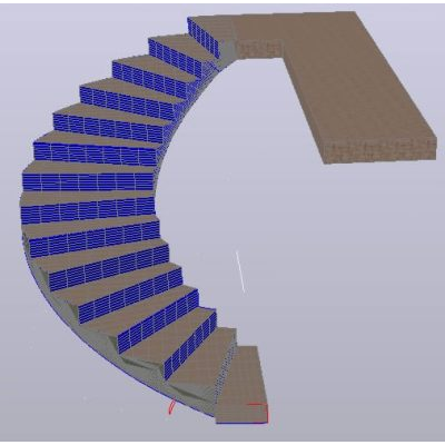 Eescalera elicoidal 3d