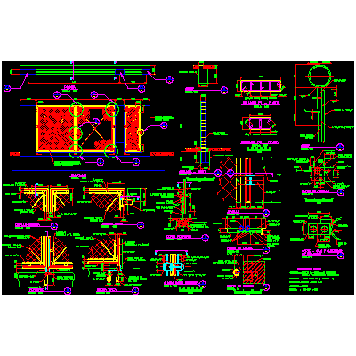 Plano de Detalles de un Cerco Perimétrico