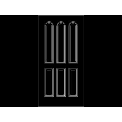 Elegante Puerta de Seis Paneles