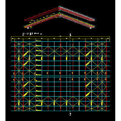 Gimnasio estructura de techo de metal