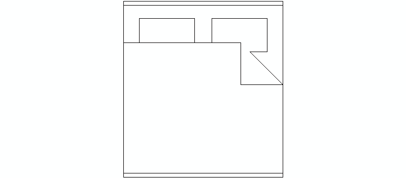 1,80×1,90M Bed Plan View