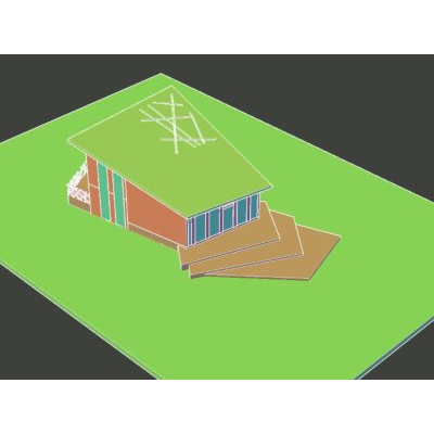 Family bungalow 3d - 2d