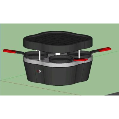Ensemble de poêles modulaires 3D