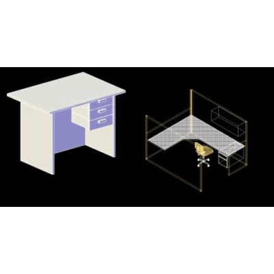 Muebles de oficina 3d