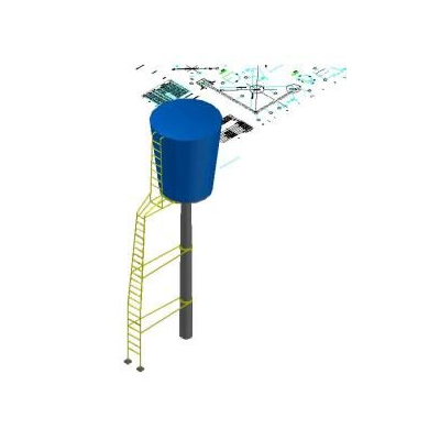 Torre de Agua con Escalera Metalica