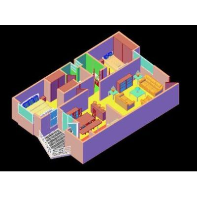 Planta depto. 3d