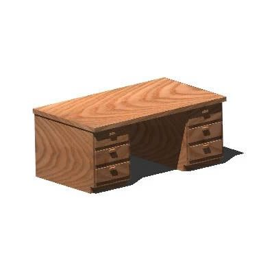 Escritorio con doble cajonera