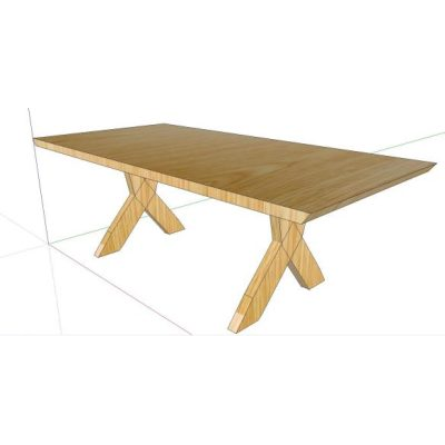 3d wooden table