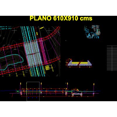 Plano constructivo de vertedero