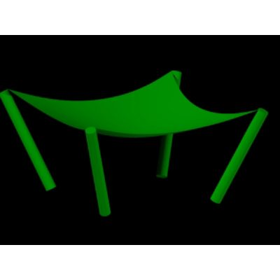 Estructura de acero con malla sombra