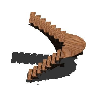 Escalera madera 3d