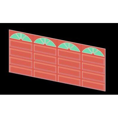 Puerta cochera 3d