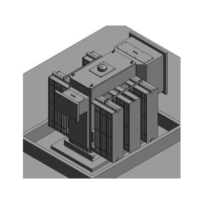 Substation type transformer 2000 kva side throats