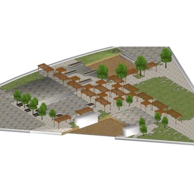 Parque triangular 3d