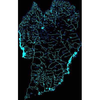 Mapa hidrologia de curitiba